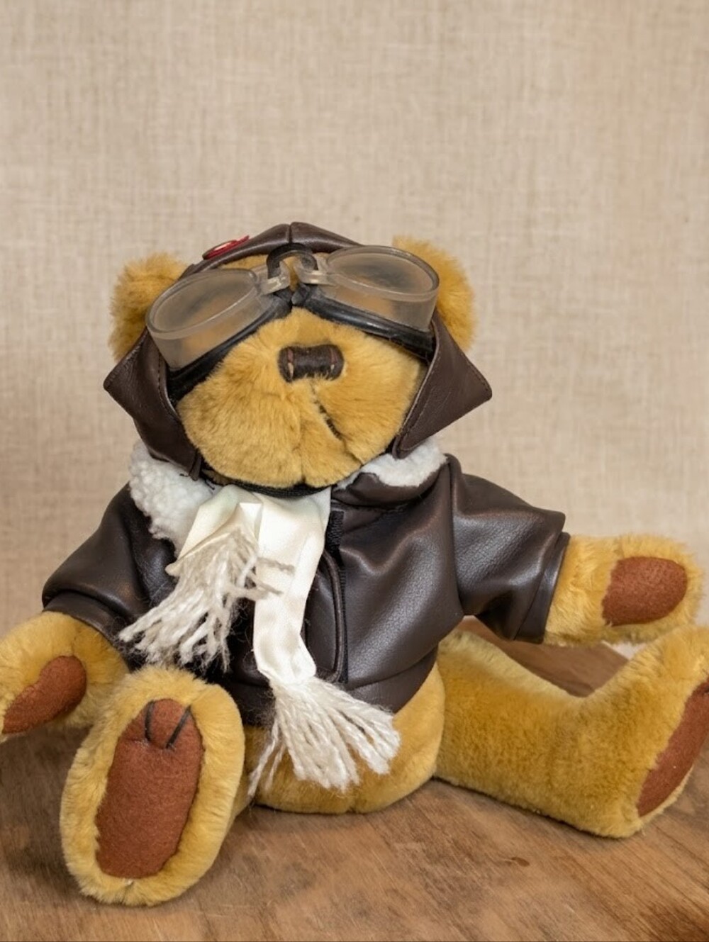Vintage Brass Button Collectibles Pickford Bears Ltd. "Radar" Aviator Bear